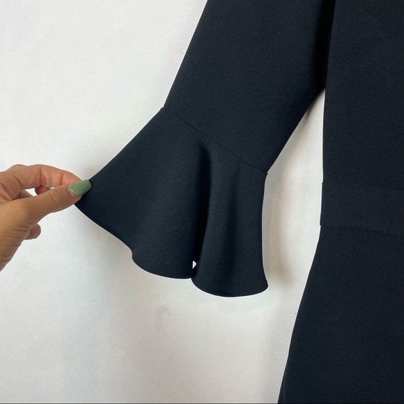 Sail To Sable STS Woman’s Size 4  Black Romper 3/4 Bell Sleeves Preppy - Picture 5 of 8